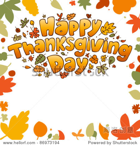 happy thanksgiving day card. - 图片素材 - 站酷