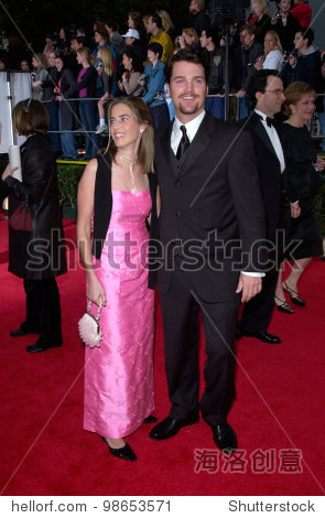 演员克里斯奥唐纳与妻子在洛杉矶第七届演员工会奖.11 mar2001.