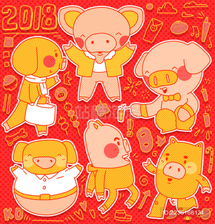 2019猪年新年新春贺图