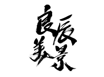 良辰美景,中国汉字手写书法字体