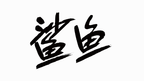 中国风书法汉字字体设计鲨鱼
