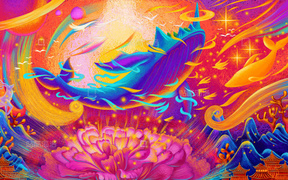 艺术家 IP艺术家作品-线圈风格动物