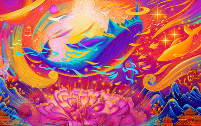 艺术家 IP艺术家作品-线圈风格动物