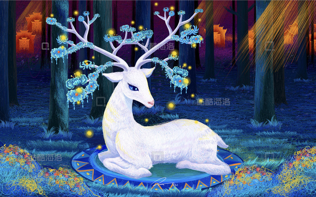 艺术家 IP艺术家作品-线圈风格鹿