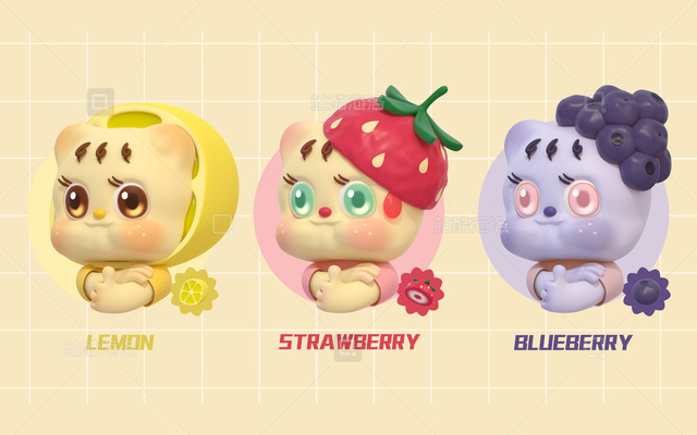 独立设计师 IP3D作品—猫饼