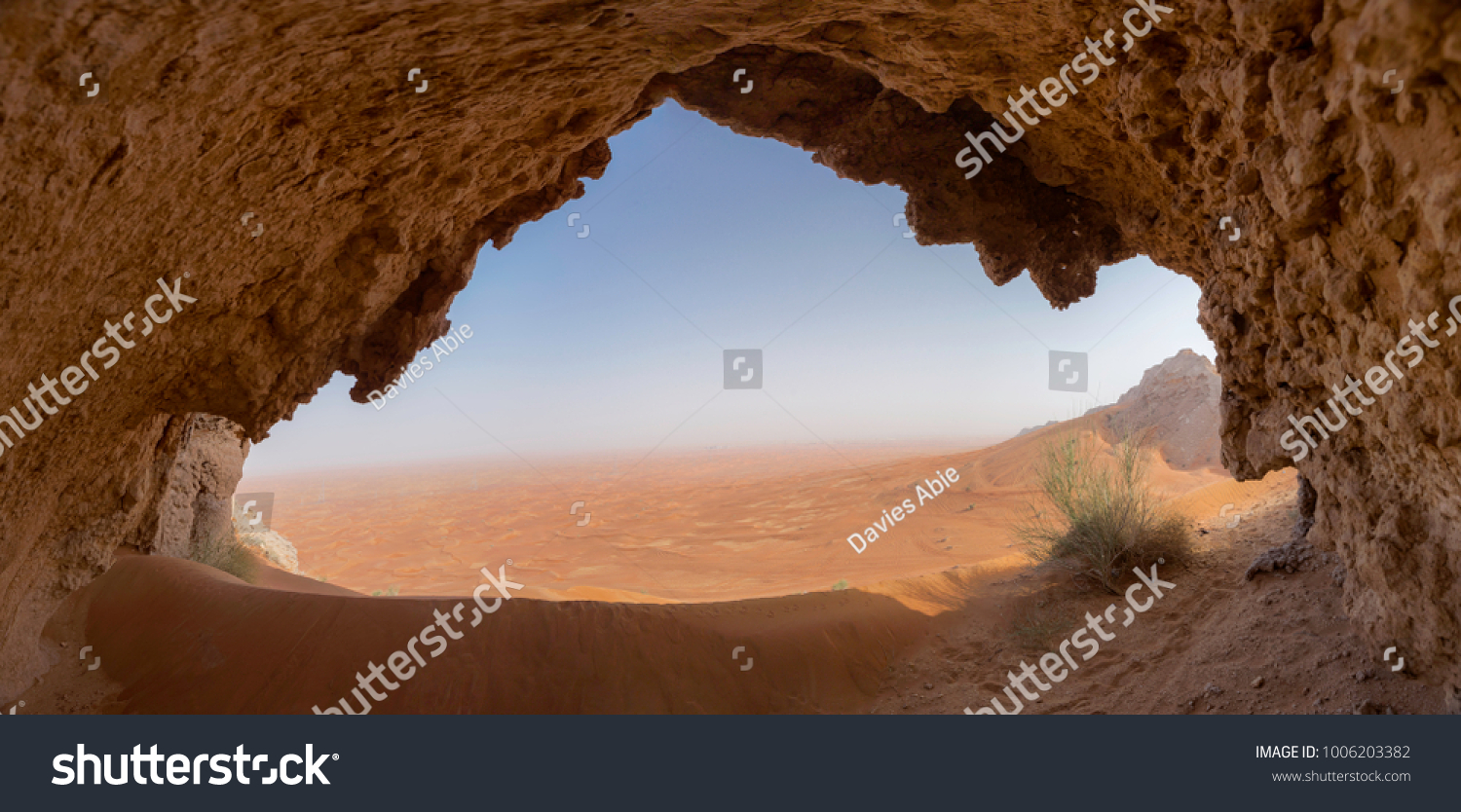 Exploring a Cave in Sharjah Desert
