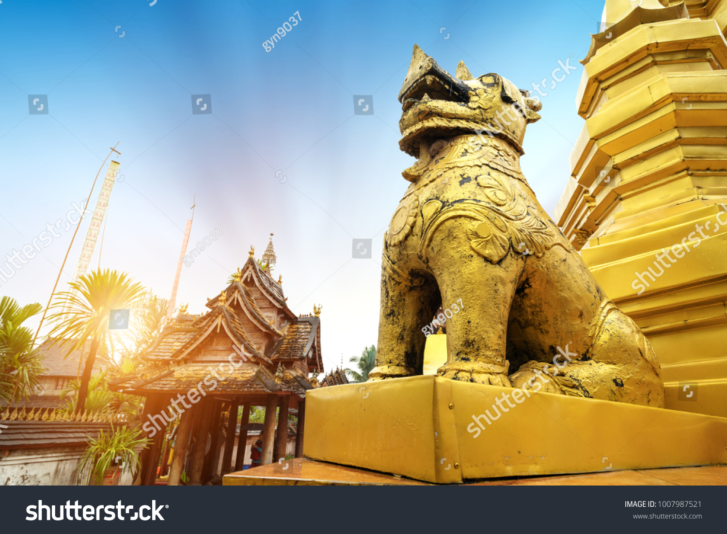 The famous Shwedagon Pagoda in Xishuangbanna  Yunnan  China.