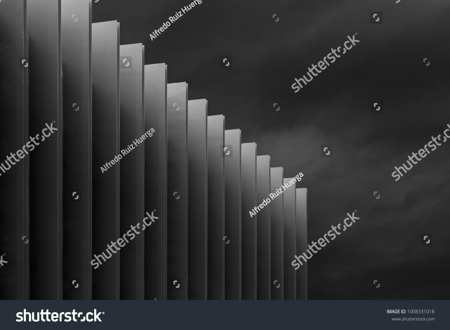 Modern building in black and white 