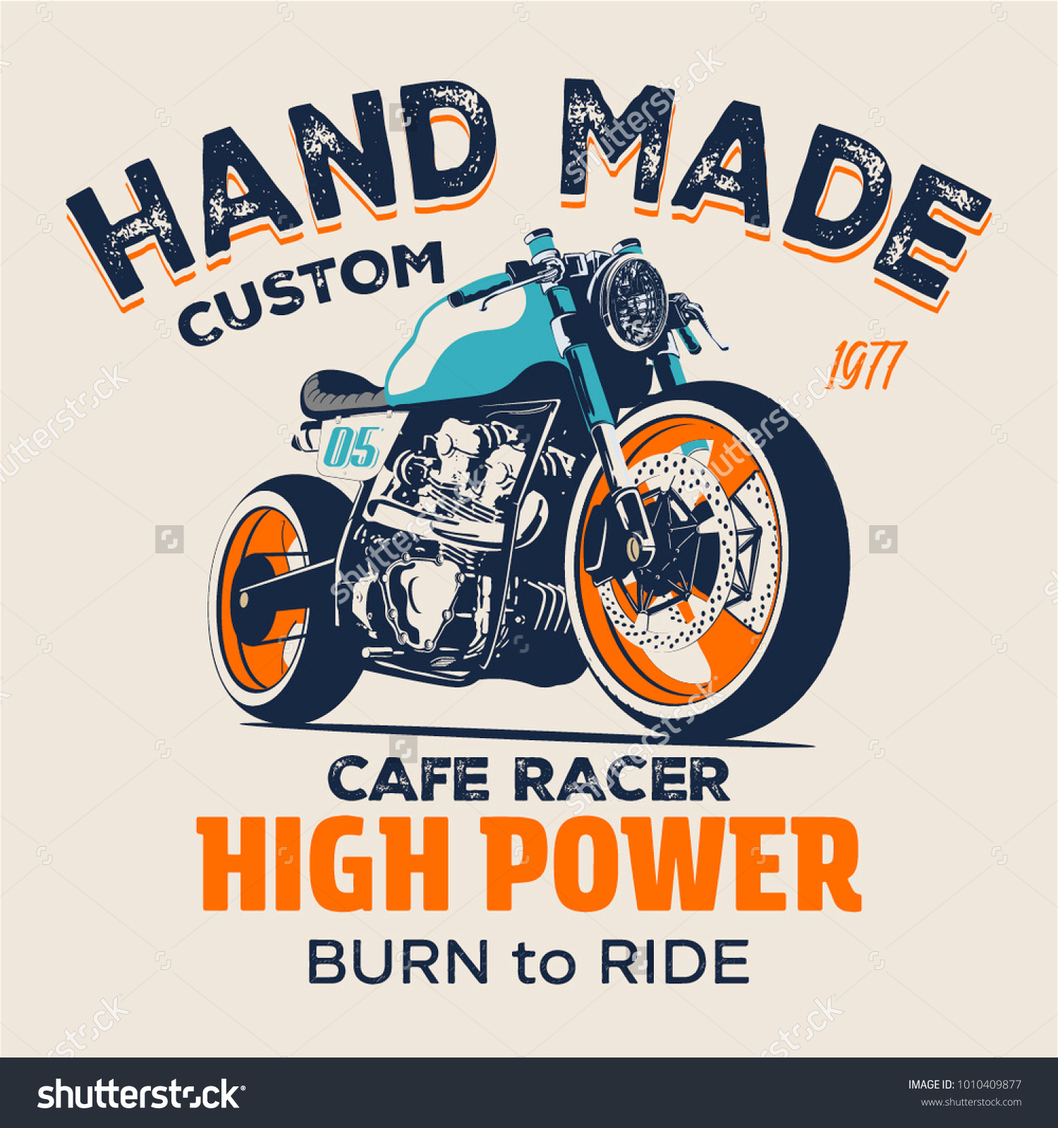 vector motorcycle illustration print