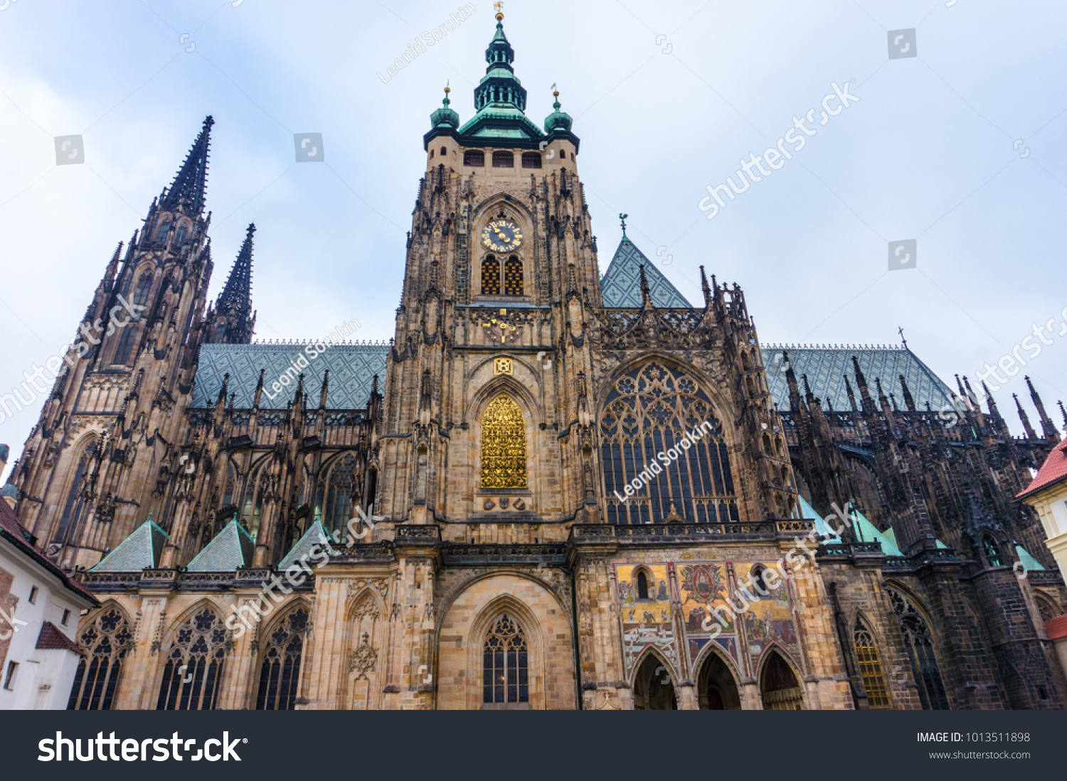 Saint Vitus Cathedral in Prague is the biggest and most important church in the Europe  gothic architecture in Czech Republic