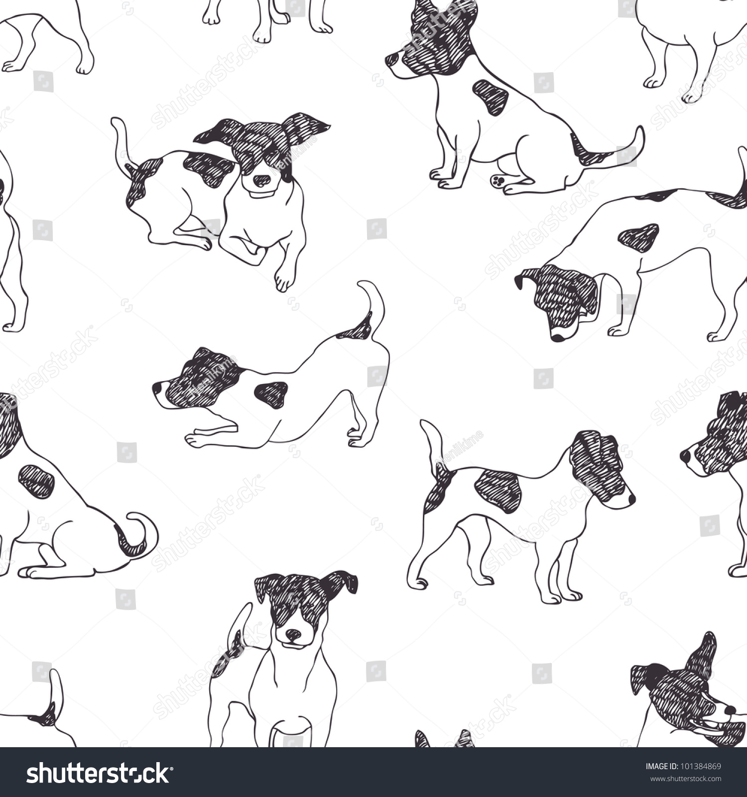 Jack Russell Terrier pattern
