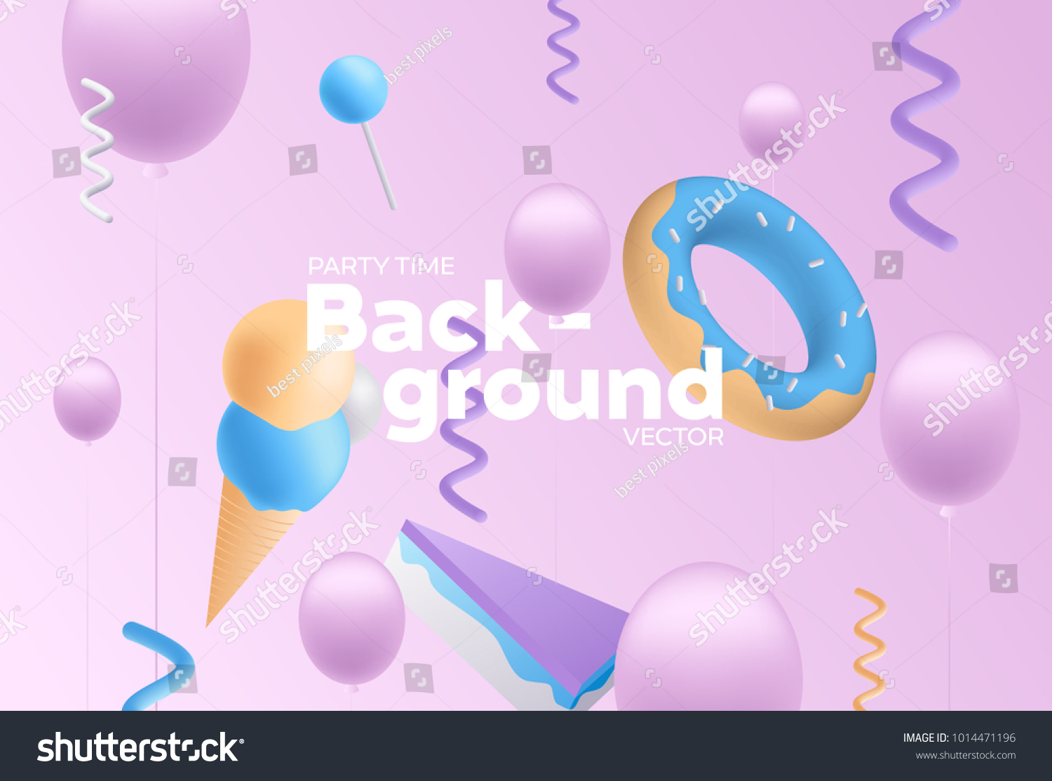 Vector background with bright colors and minimalistic shapes