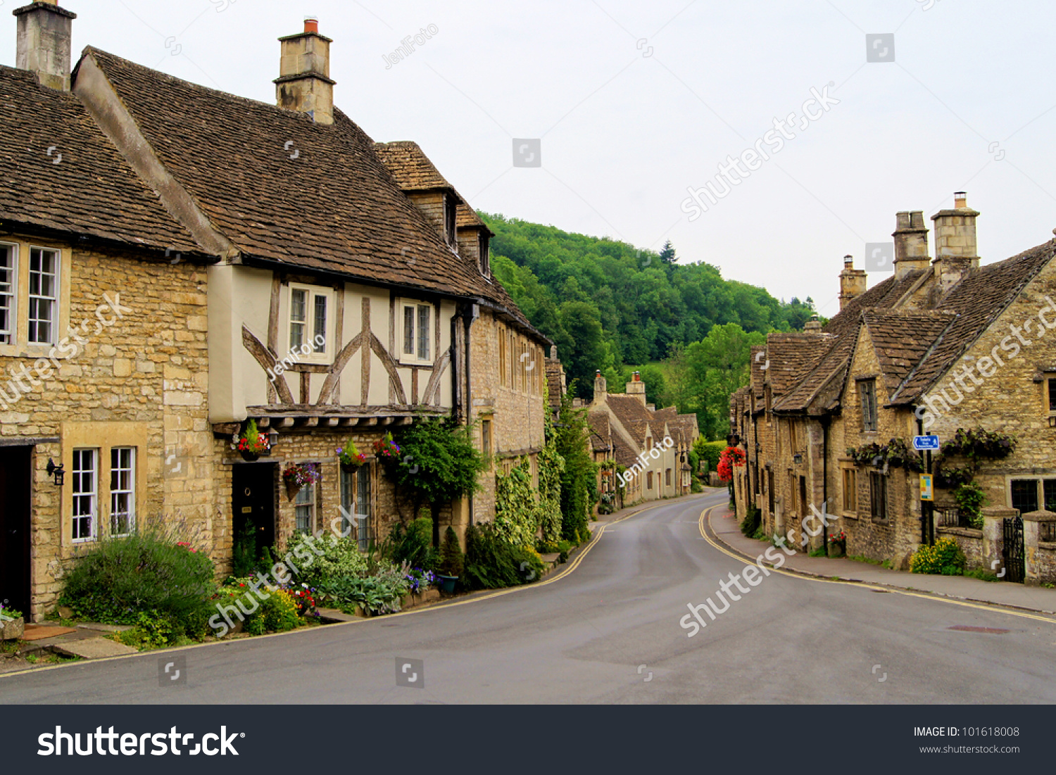 Quaint town of Castle Combe in the Cotswolds of England