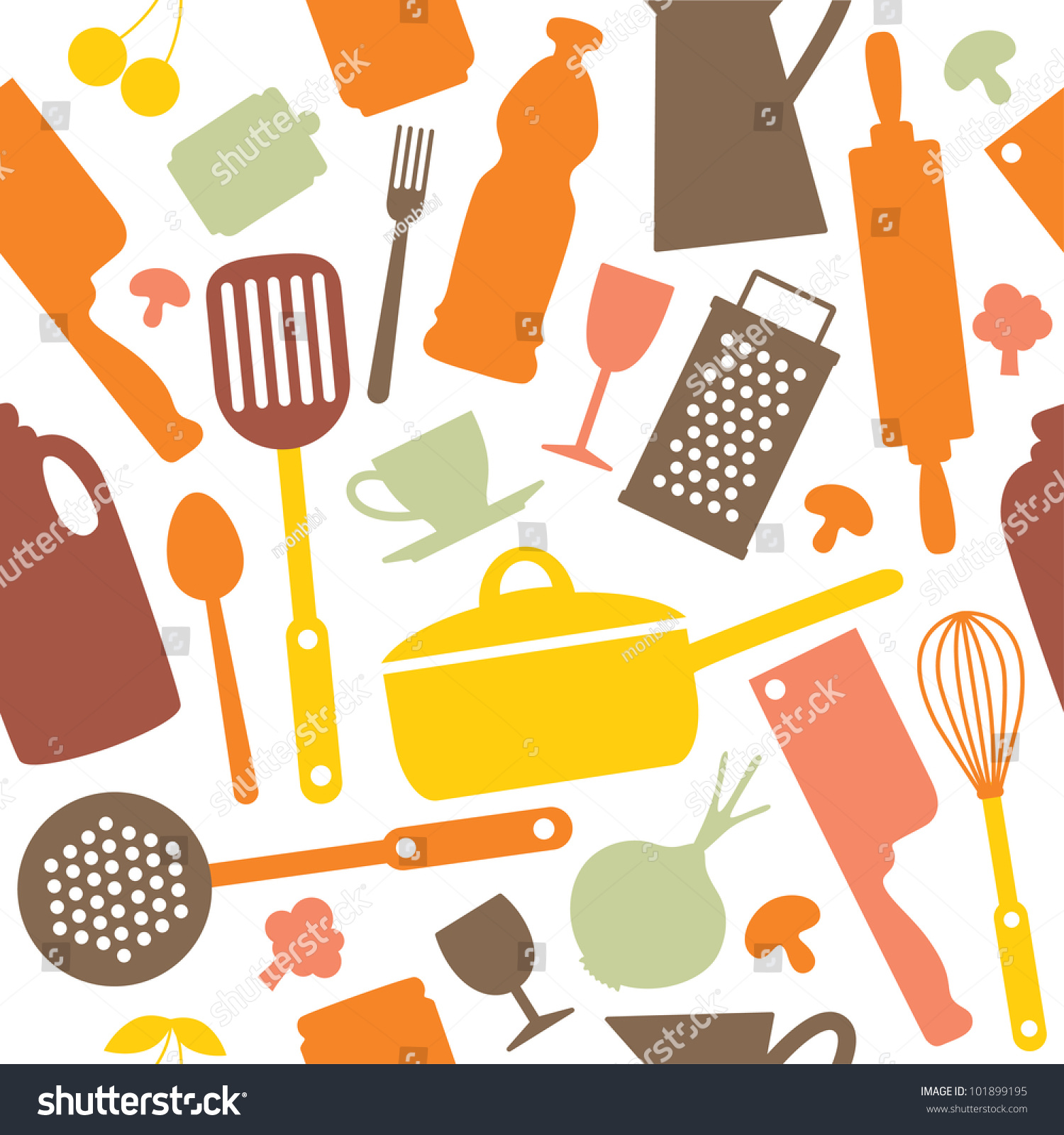 seamless kitchen pattern. vector illustration