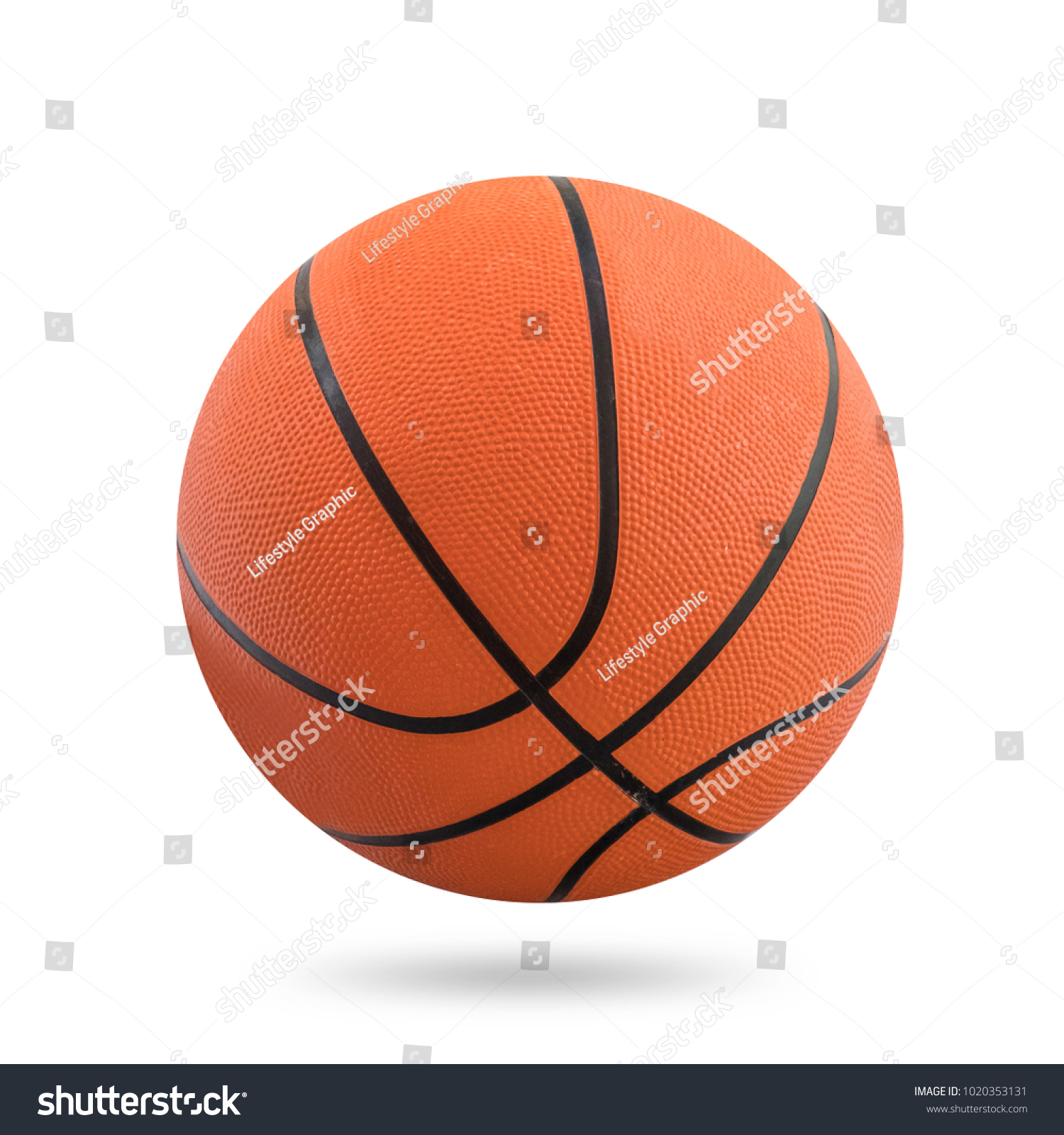 basketball ball isolated on white background with clipping path