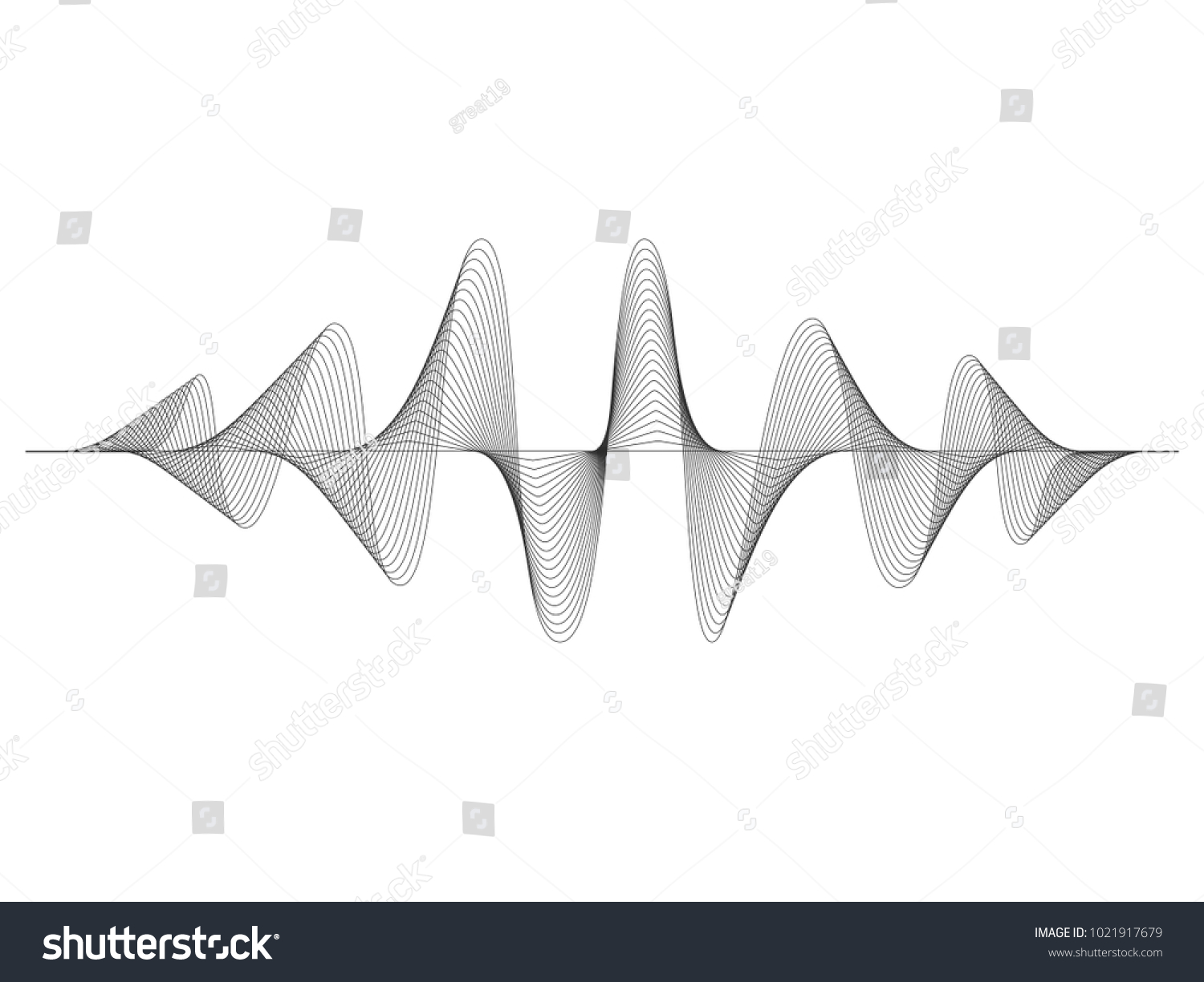 vector design illustration of dynamic sound wave  radio frequency modulation  random sound wave  amplitude wave  vibration  signal  pulse