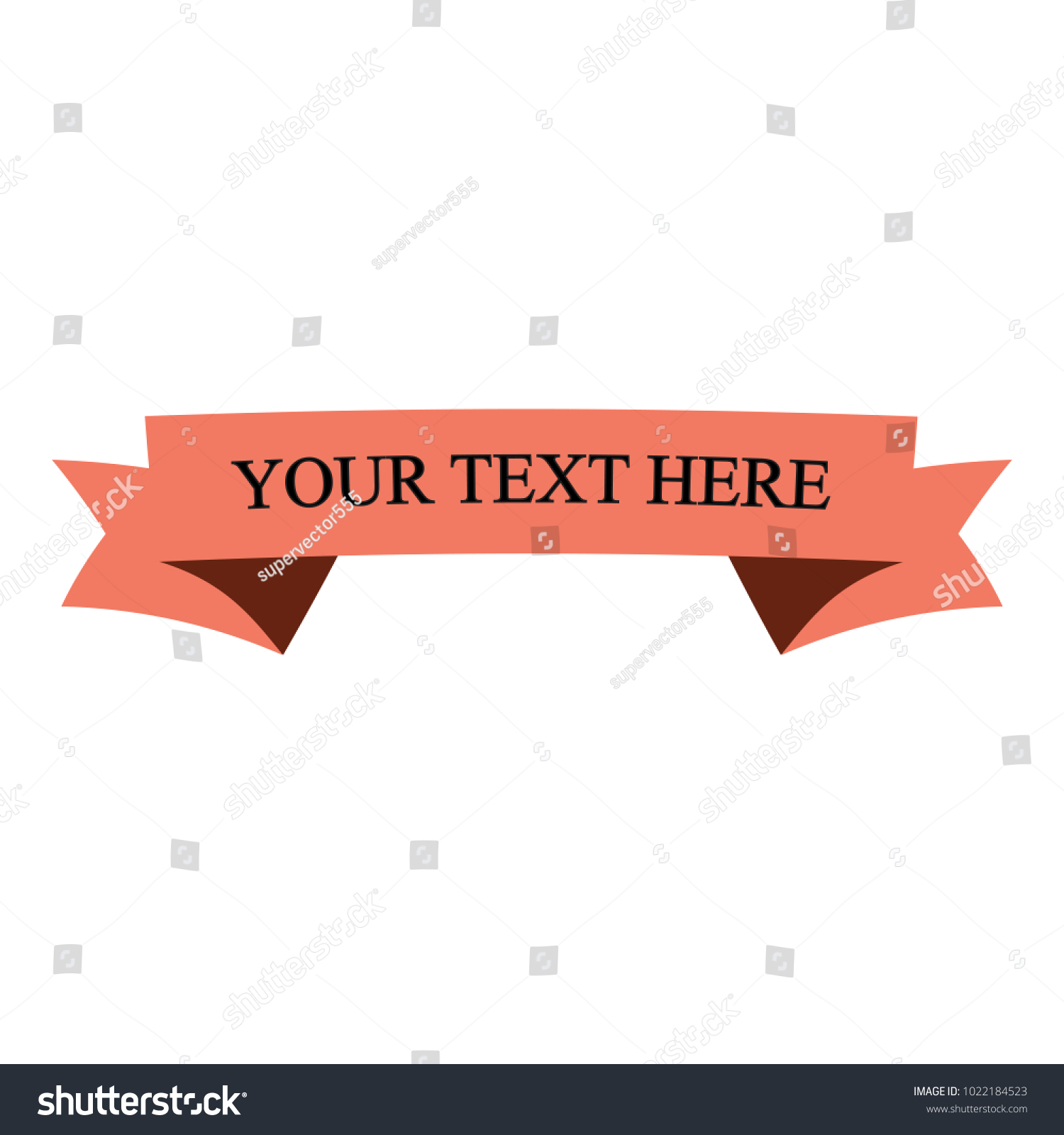 Beautiful colored ribbon. Realistic Ribbon with inscription:your text ...