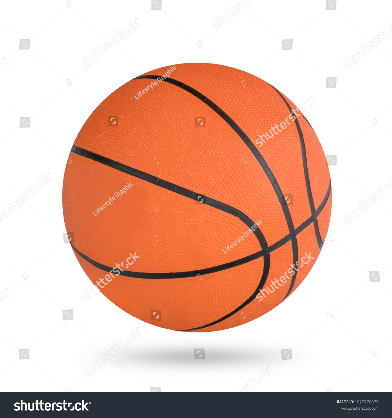 basketball ball isolated on white background with clipping path