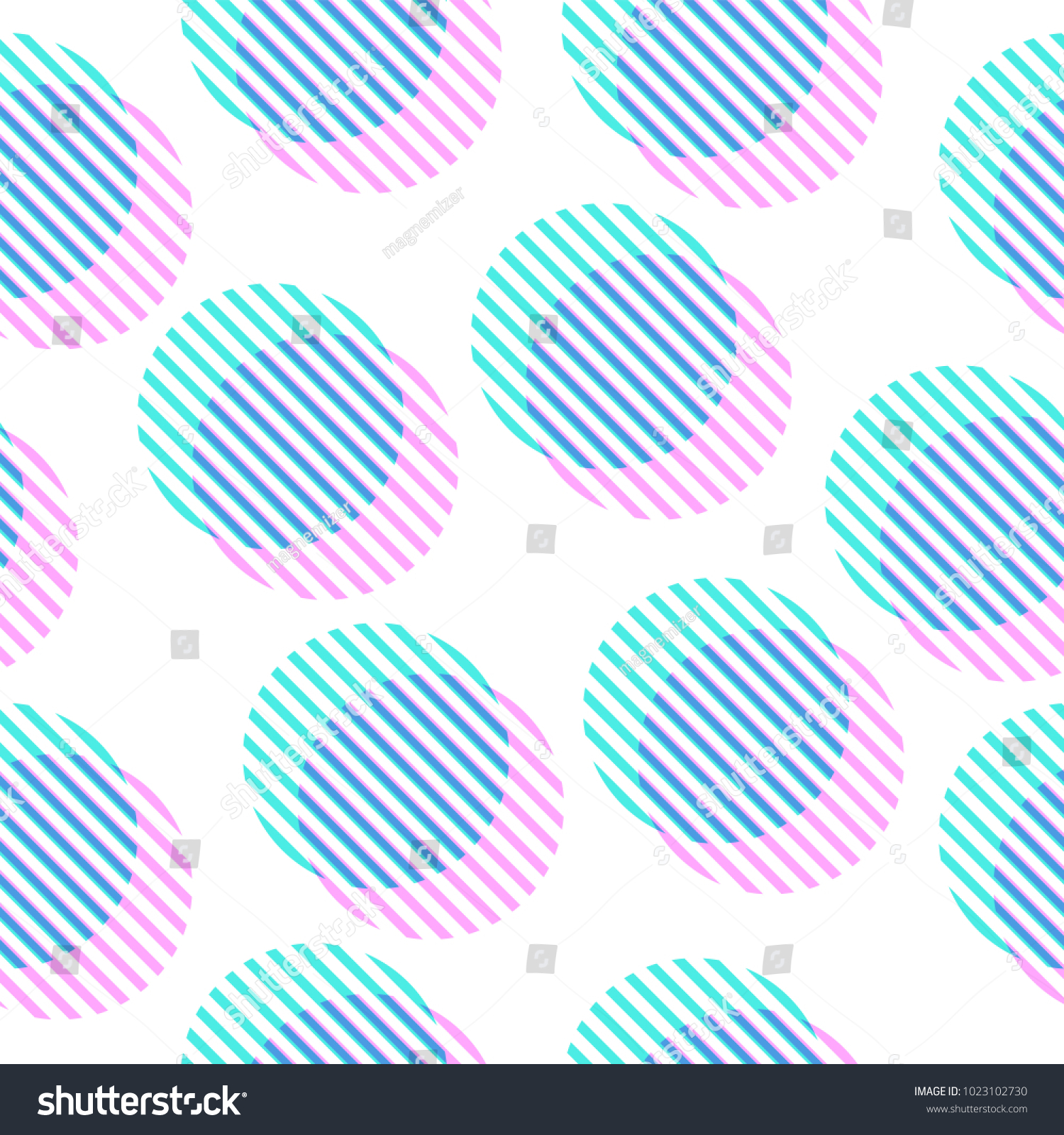 Geometric seamless pattern with circles  stripes  seamless pattern