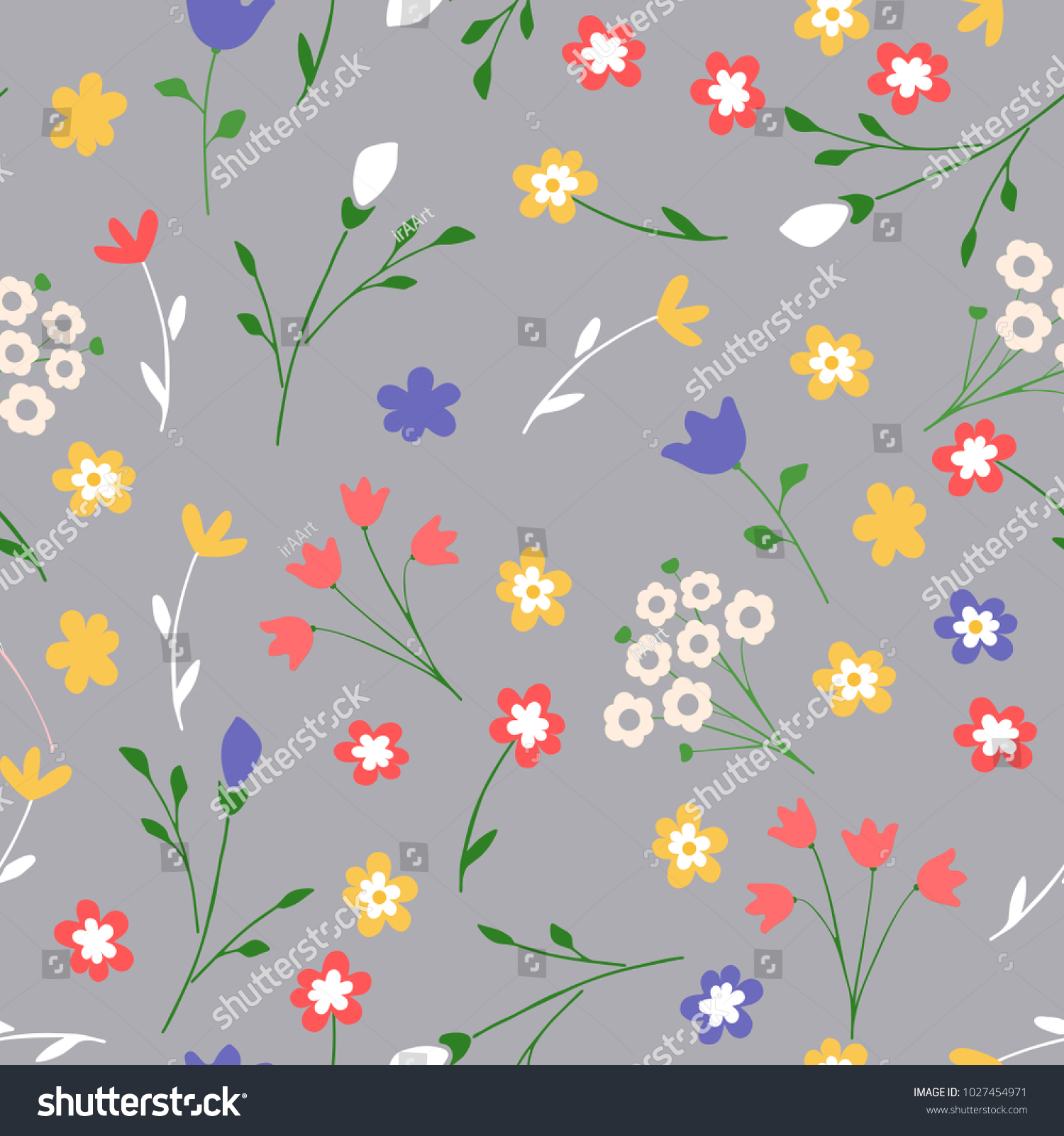 Cute floral pattern in the small flower. Seamless vector texture for ...