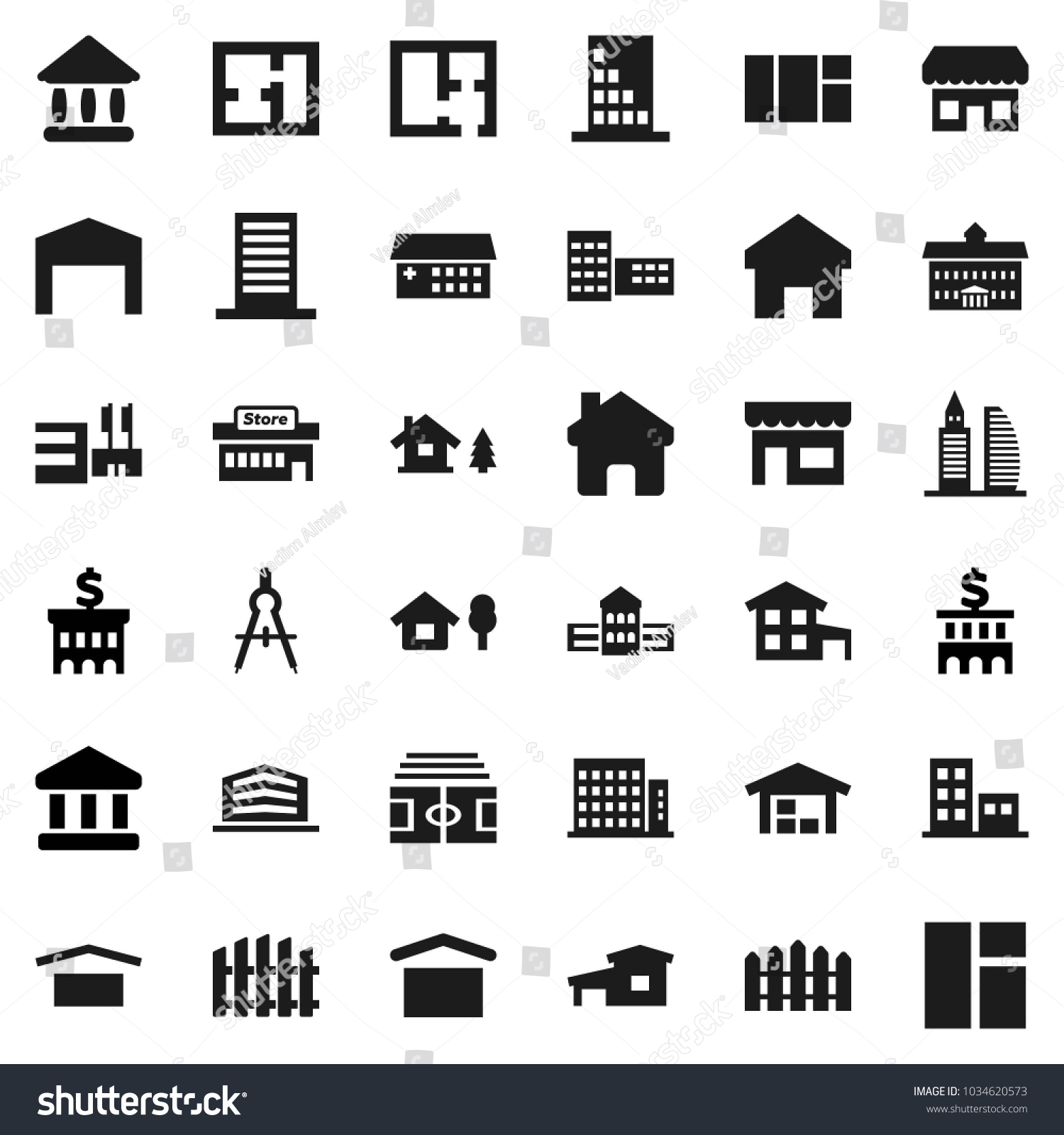 flat vector icon set - university vector