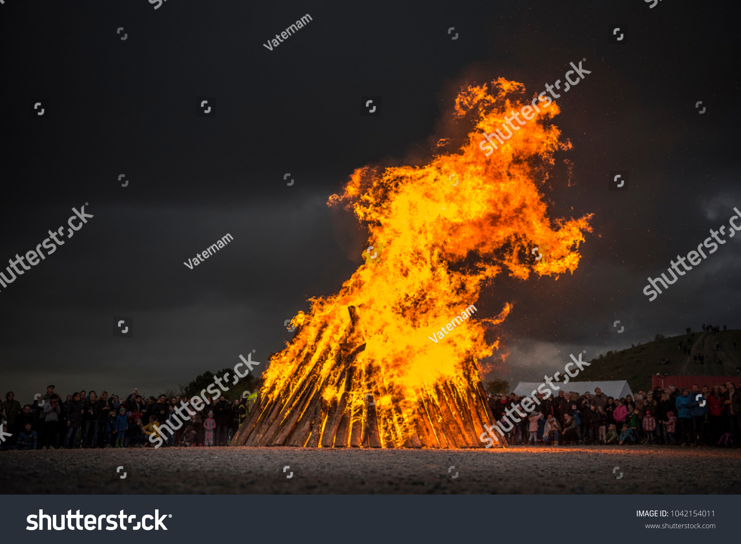Awesome Easter / Bonfire in North Rhine-Westphalia in Germany.