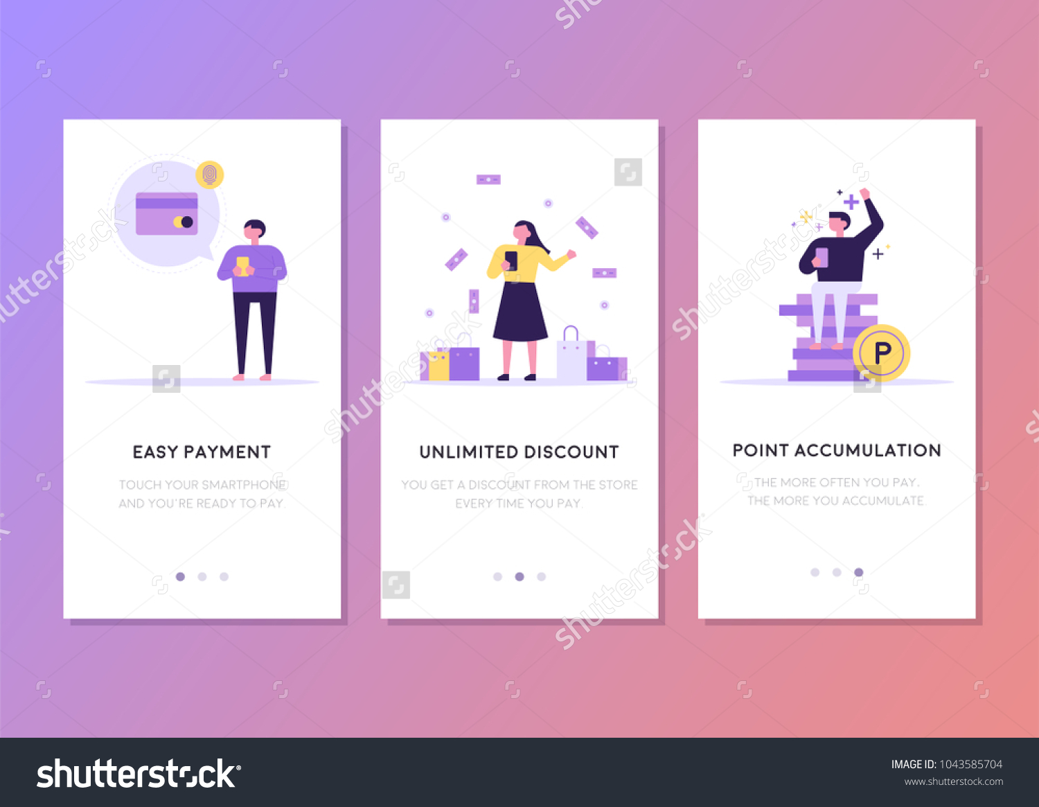 mobile app templates concept vector illustration flat design