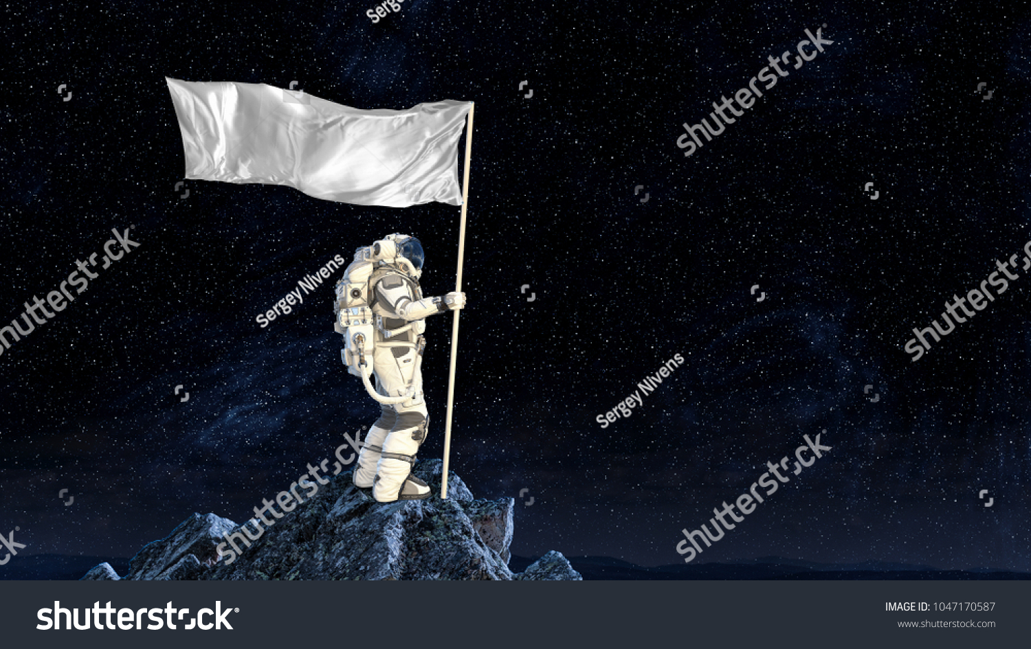 Pioneer of space. Mixed media