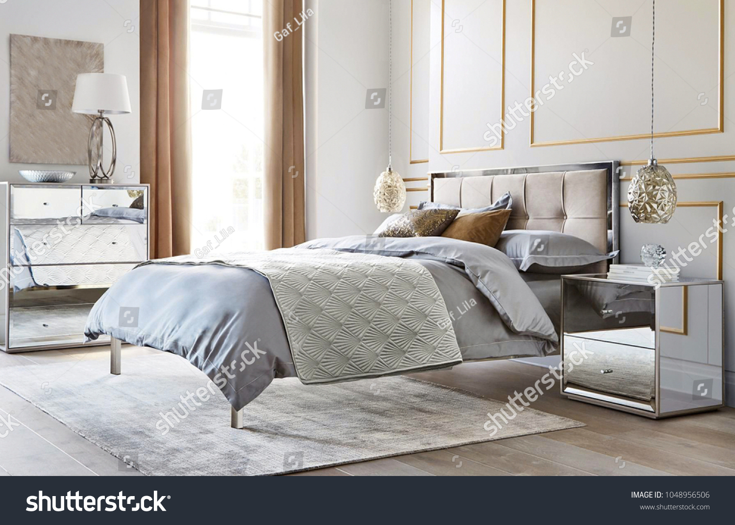 Cozy modern bedroom interior