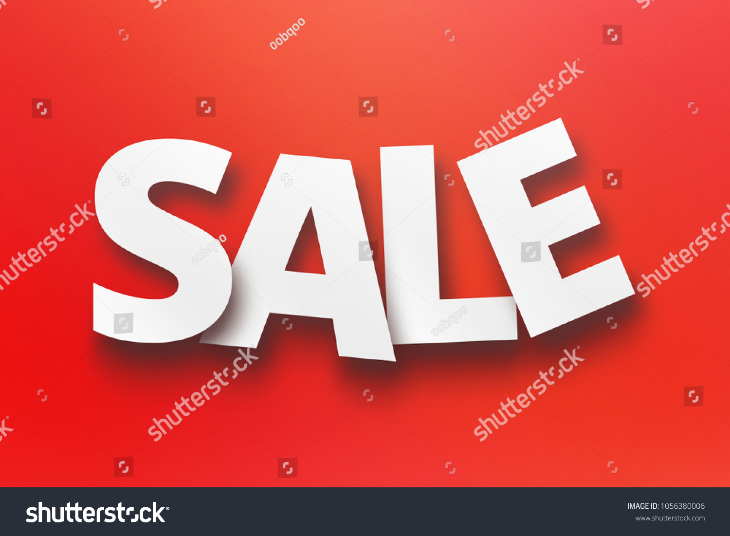 white sale sing. 3d illustration