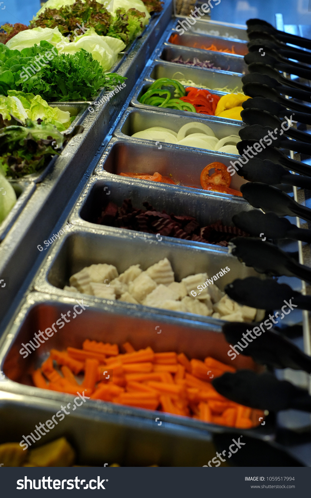 salad bar in food court