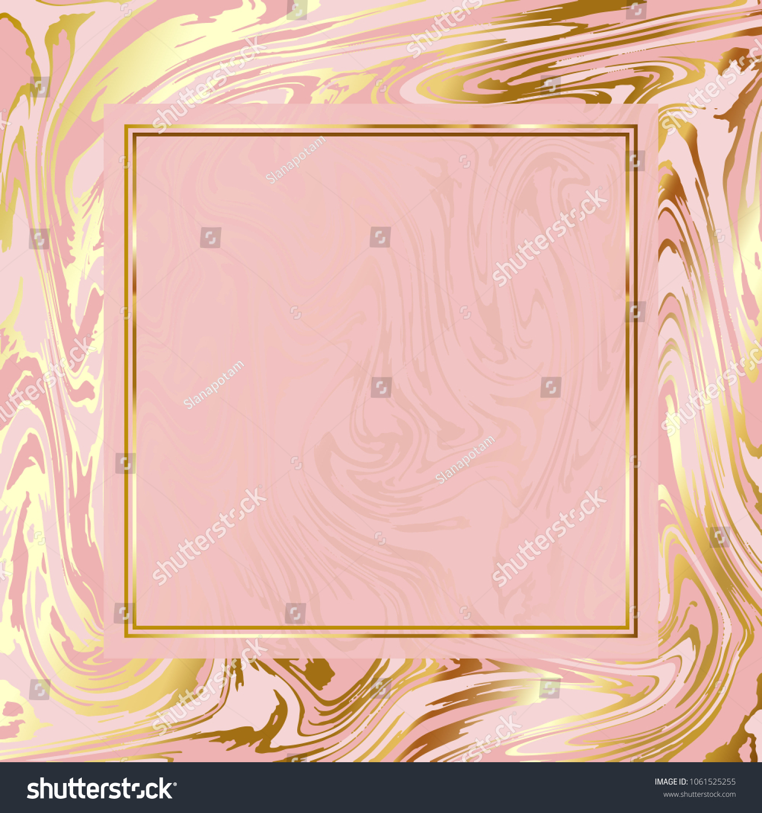 Abstract background  vector marble texture imitation. Marbleized pattern vector. Wedding invitation template with liquid ink background. Rose and gold marble texture effect.