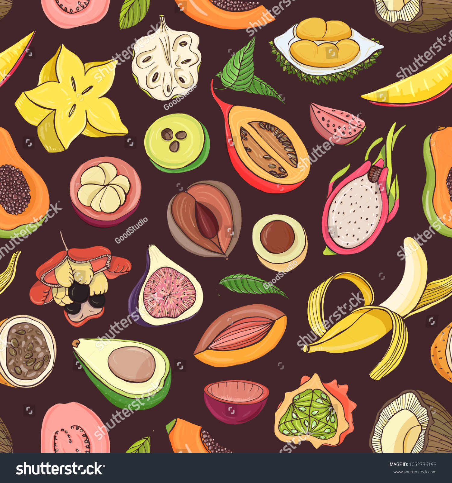 fruitsondarkbackgroundbackdropwithtastysweetveggiefoodvector