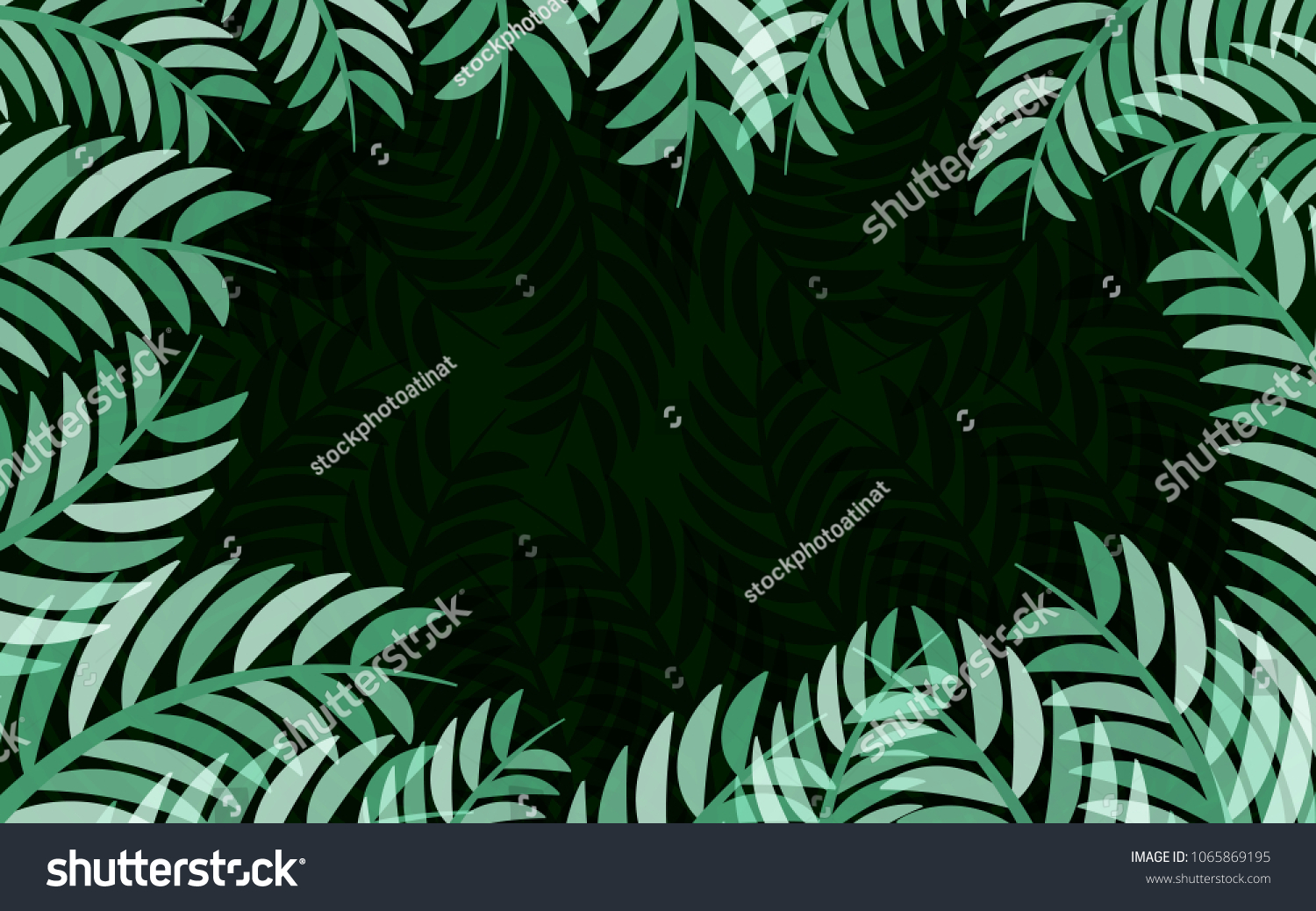 Green leaves frame vector abstract nature background design_站酷海洛_正版图片 ...