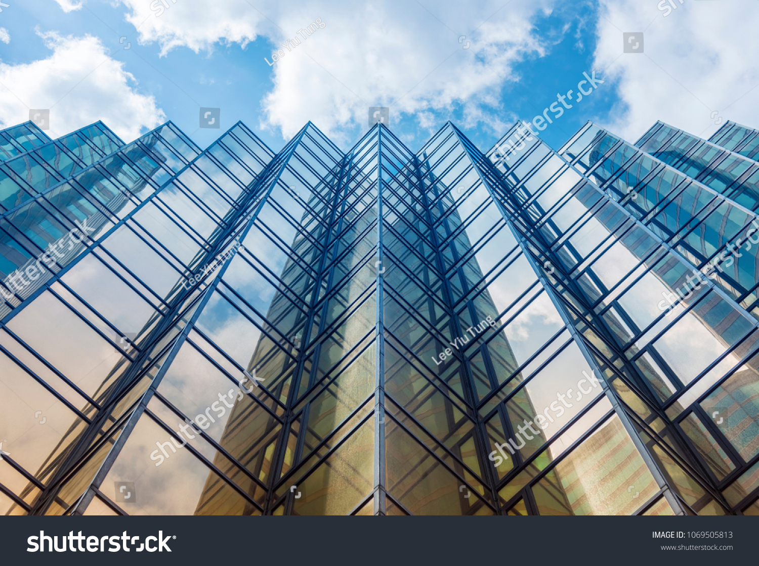 Facade of modern office building