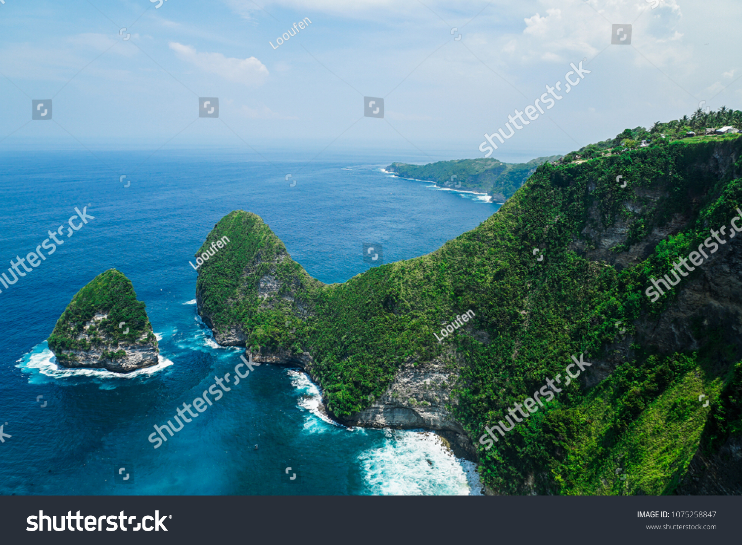 Stunning views of the ocean and waves. Bali Island  Lembongan and Nusa Penida
