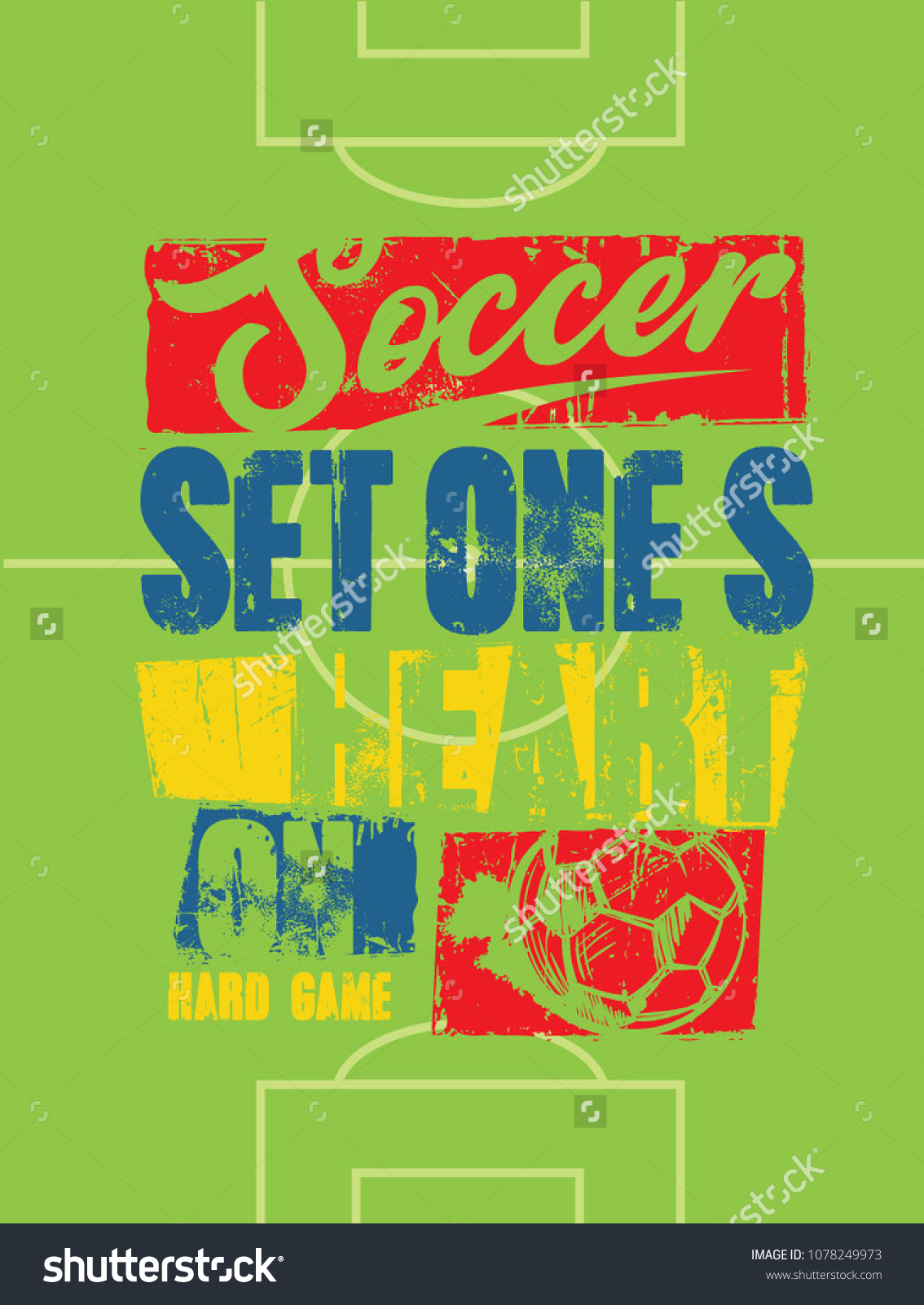 soccer design. typography soccer tee print graphic.