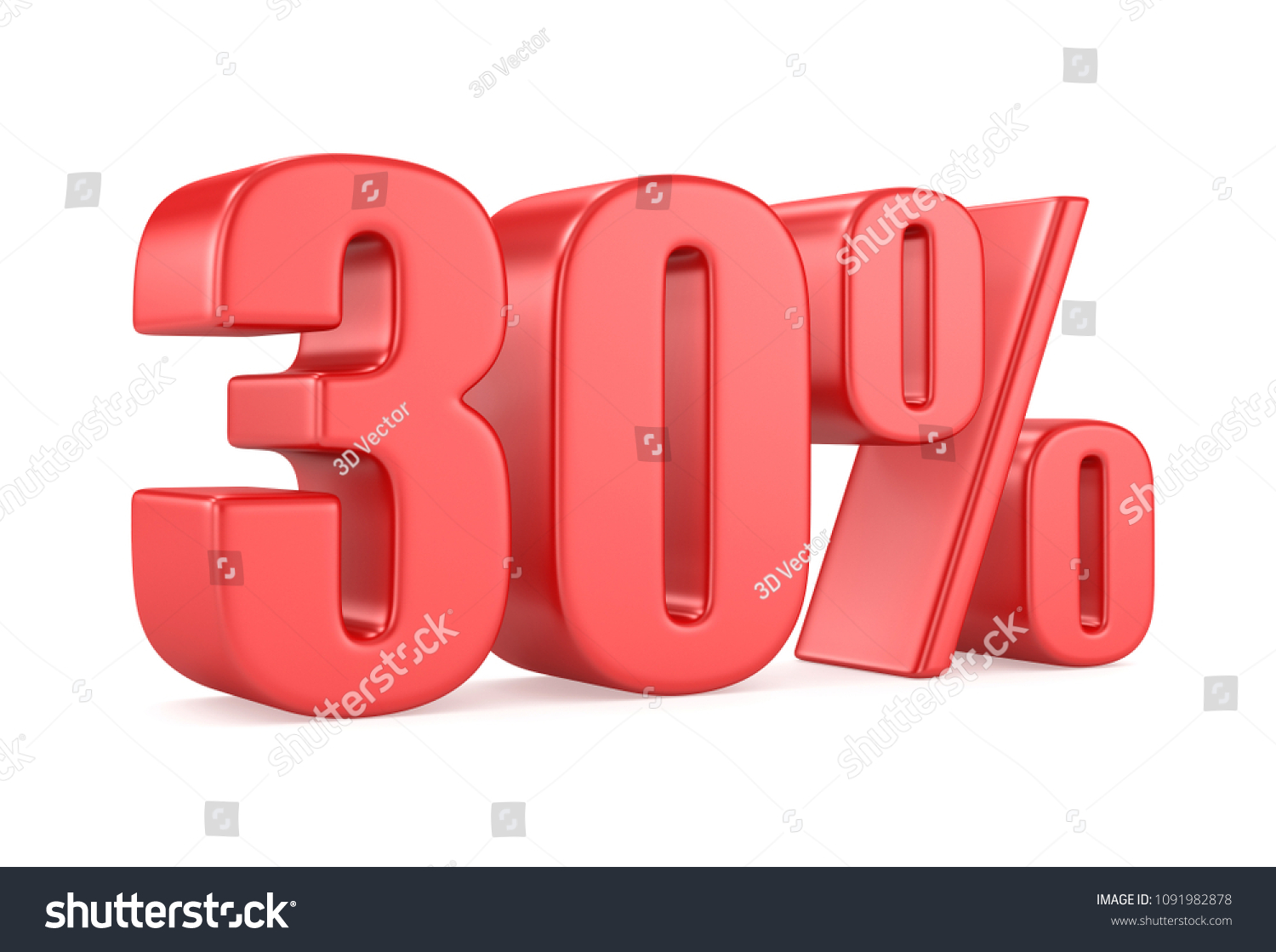 sale thirty percent. isolated object 3d