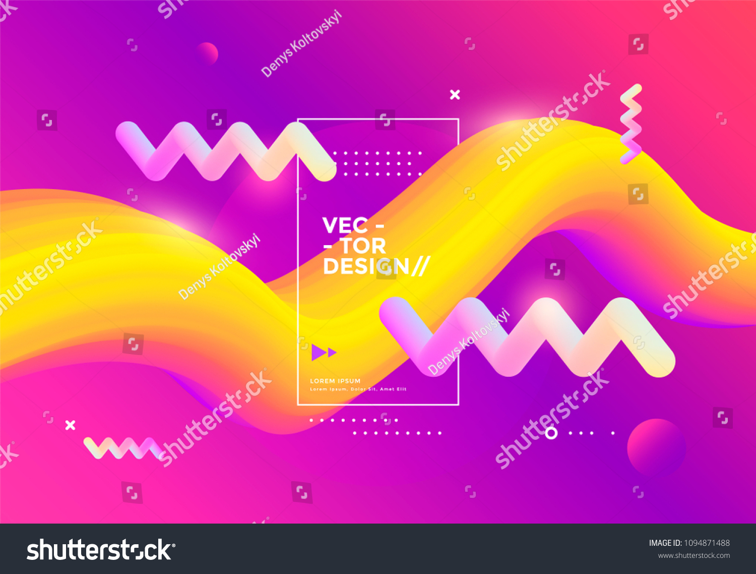 Creative design 3d flow shape. Liquid wave backgrounds. Vector illustration