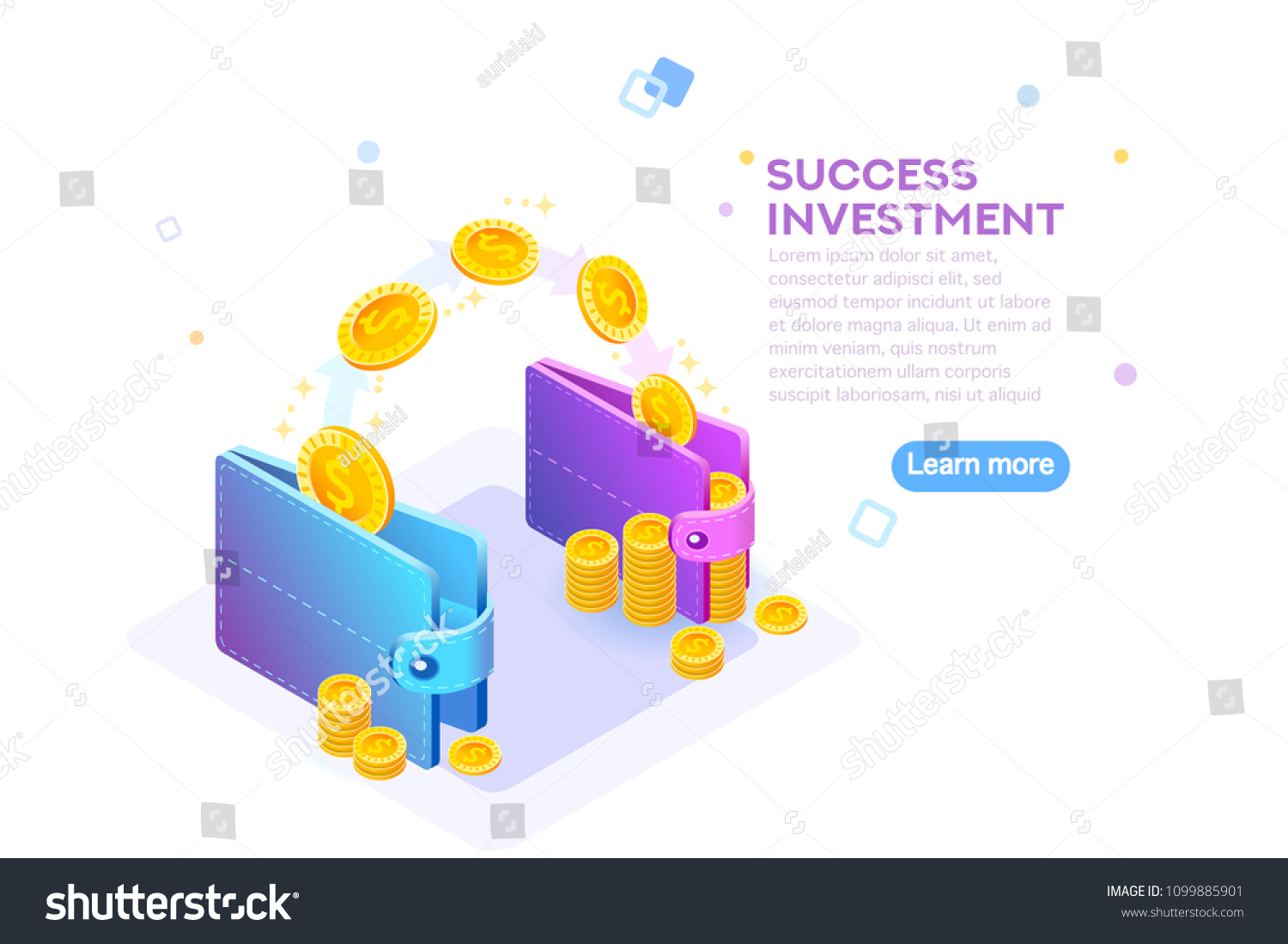 Rich finance to earning currency  capital concept. Wealth and income for a success economy accounting. Money wallet and financial savings transfer or pay transaction concept. Flat vector illustration.