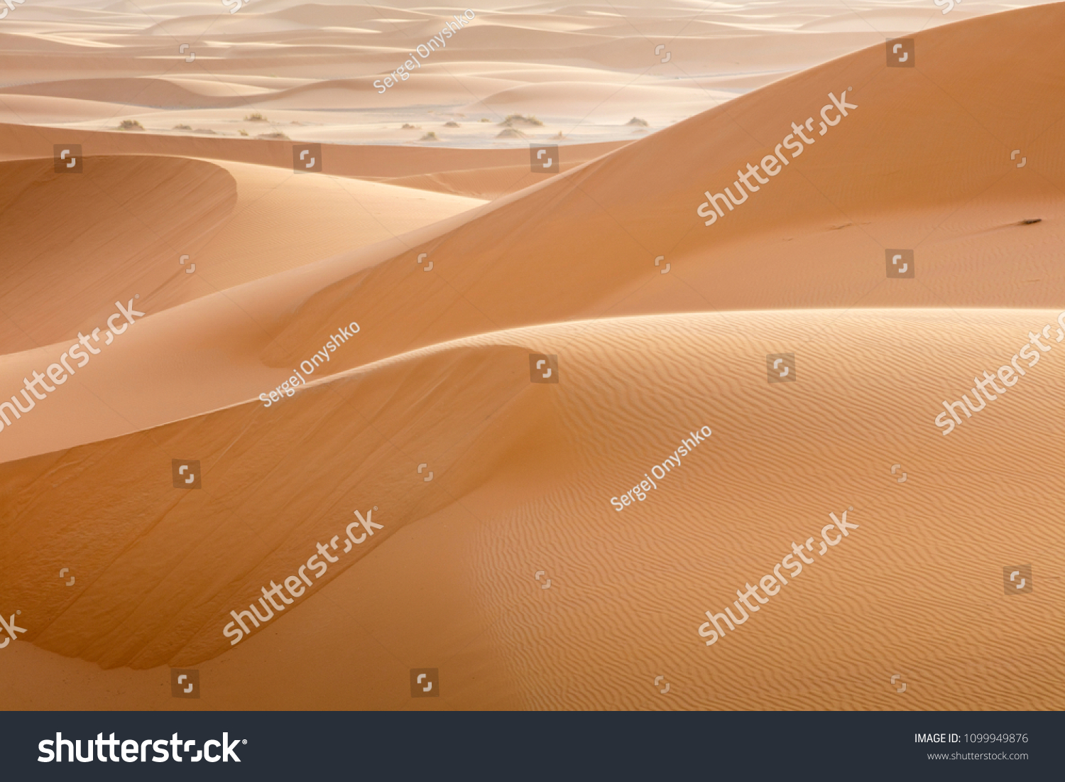 silent hills in Sahara desert in Morocco