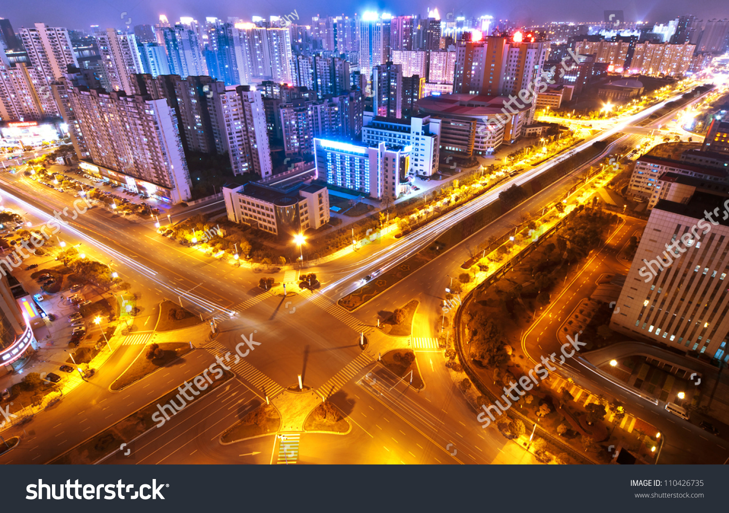 City night scene Panorama