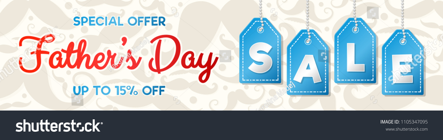 Concept of banner for Father's Day Sale. Vector.