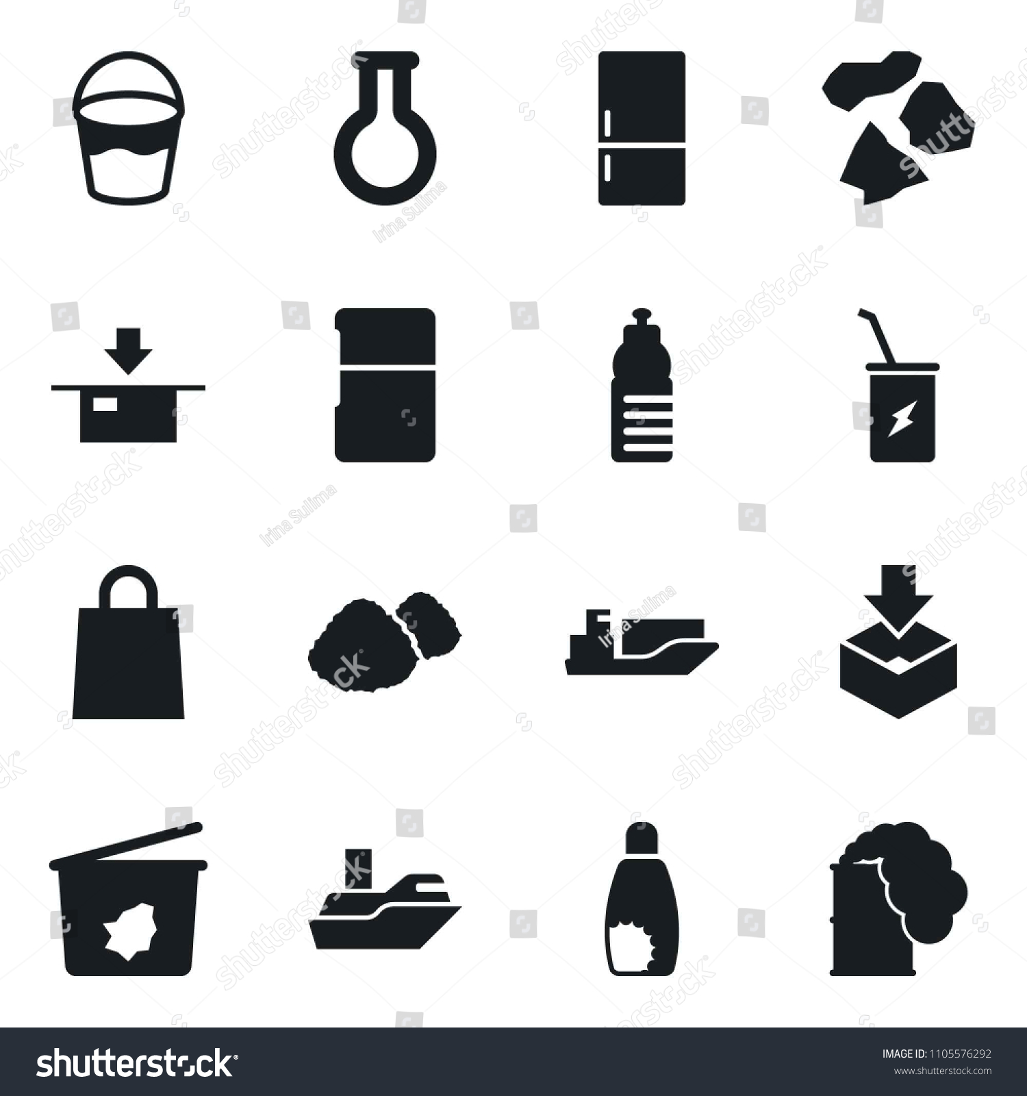 simple vector isolated icons bucket vector