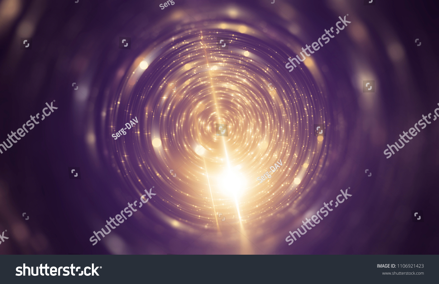 Abstract violet bokeh circles. Beautiful illustration background with particles.