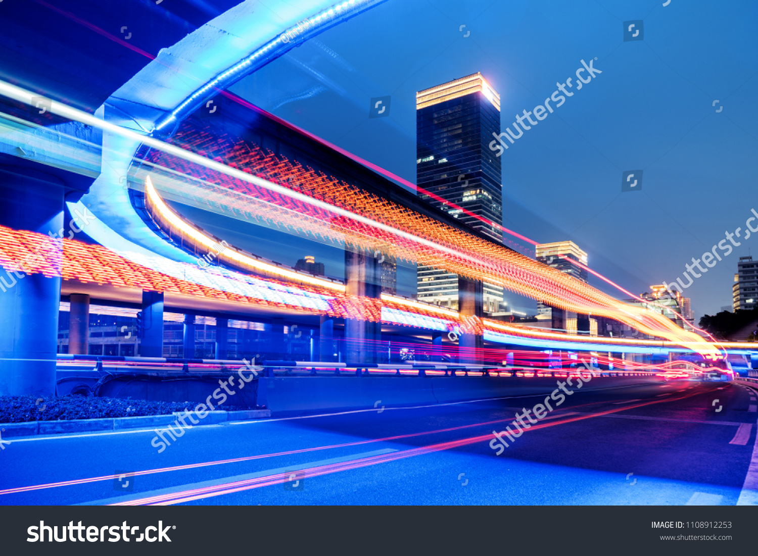 Motion speed effect with City Night