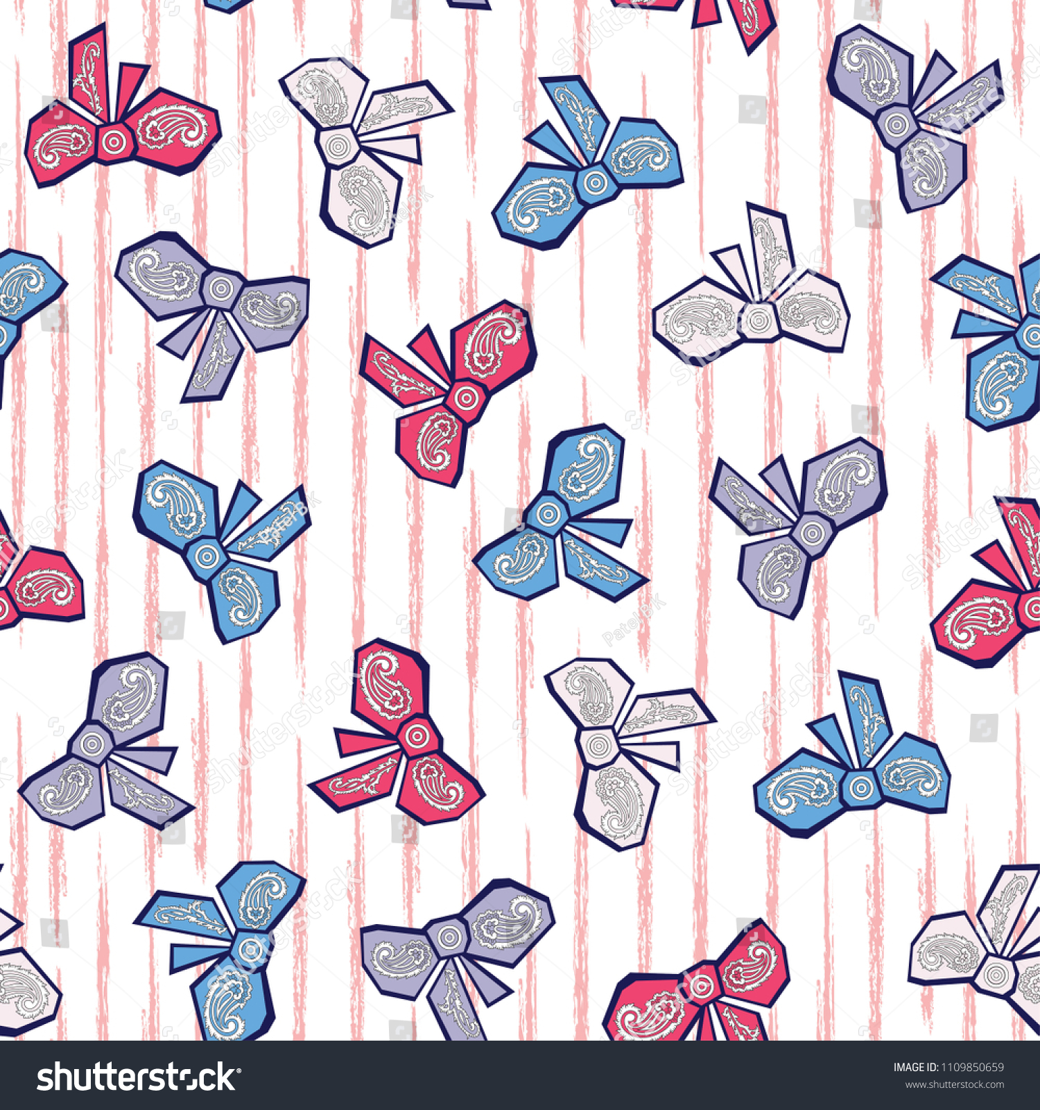 Curly golden paper ribbon pattern