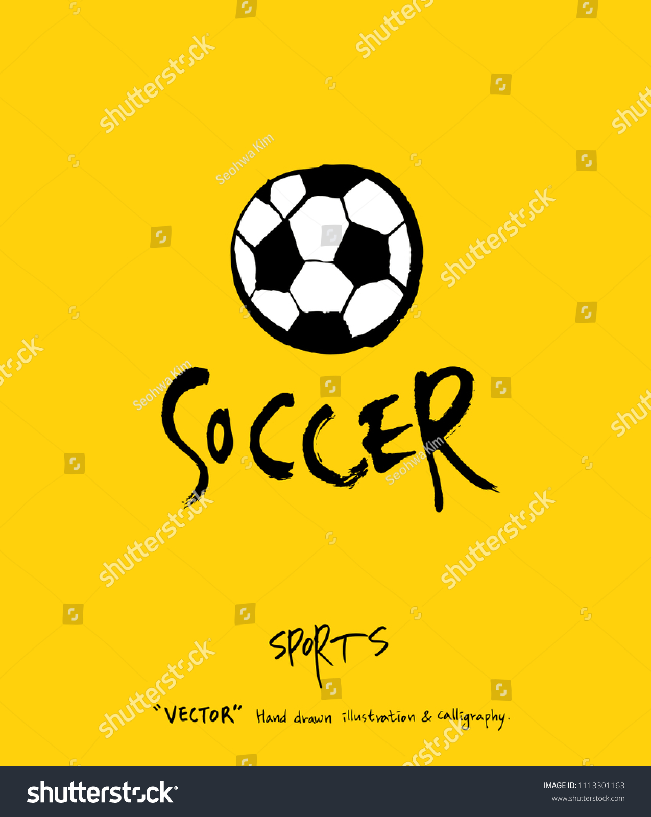 Sport poster / Sketchy leisure illustration - vector