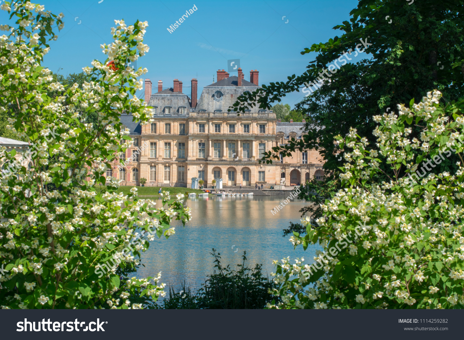 Fontainebleau palace (Chateau de Fontainebleau) near Paris  France