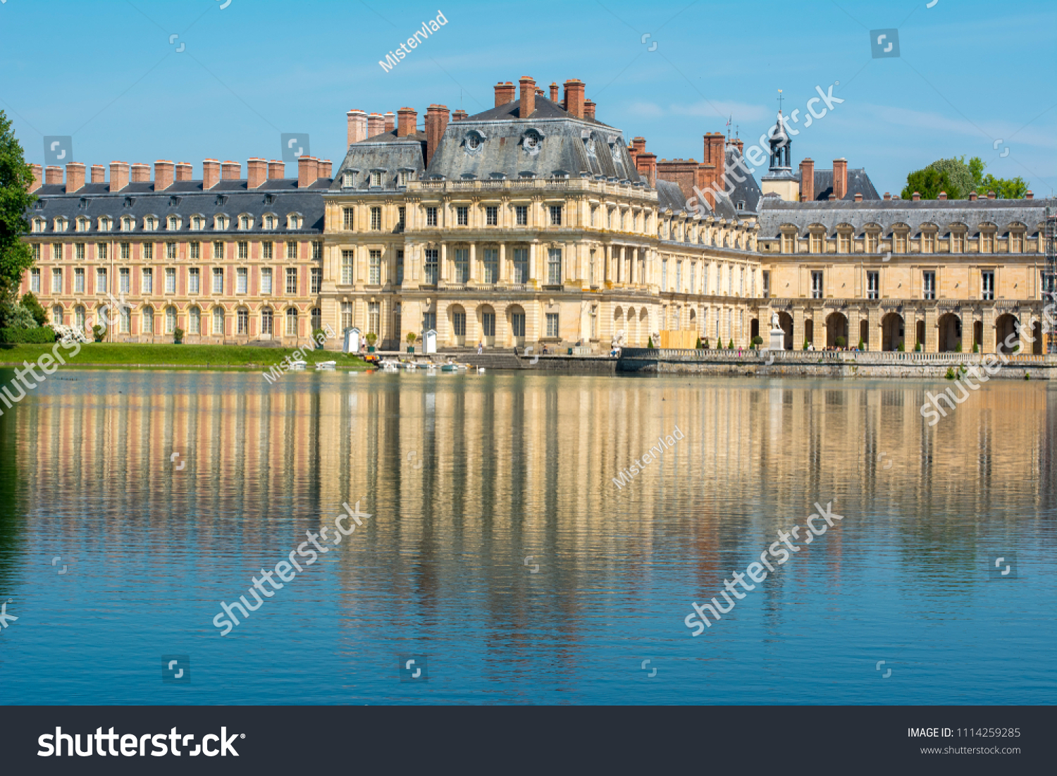 Fontainebleau palace (Chateau de Fontainebleau) near Paris  France